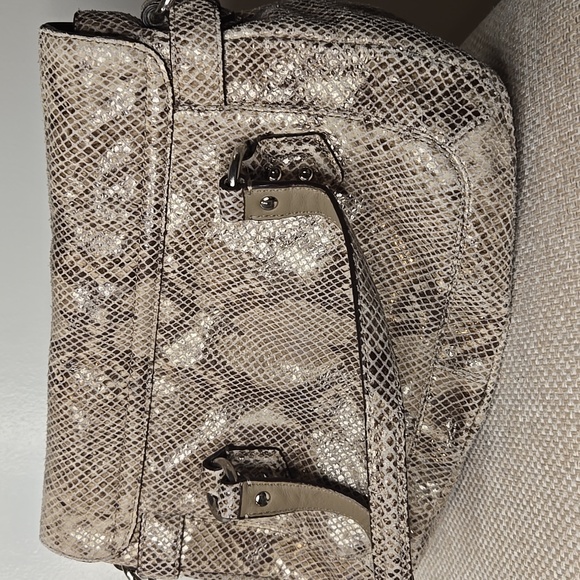 Coach Campbell Exotic Snakeskin Embossed Leather Crossbody Purse Satchel - Picture 5 of 9